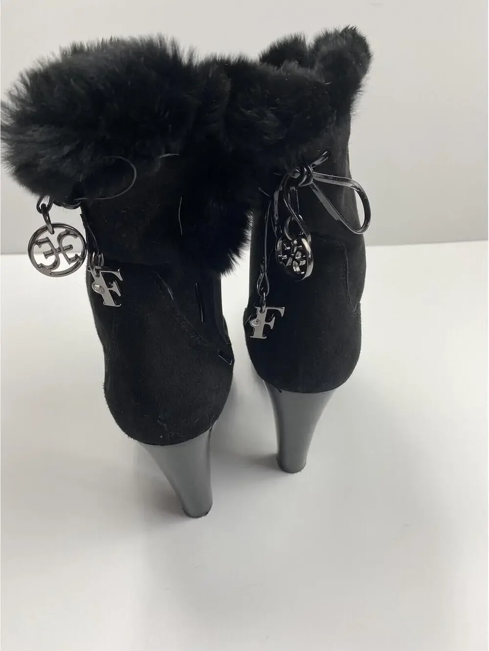 Fabi Femme Womens Black Heel Fashion Boots Size 7.5 US Made in Italy Chic